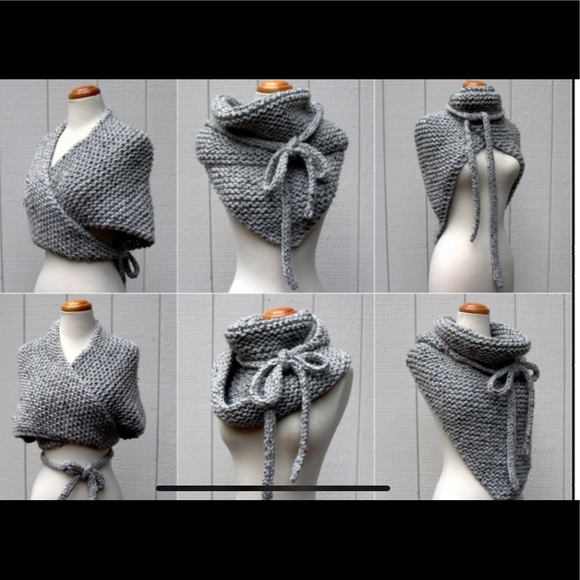 Multi-Wear Handmade Knitted Wrap - Picture 1 of 2
